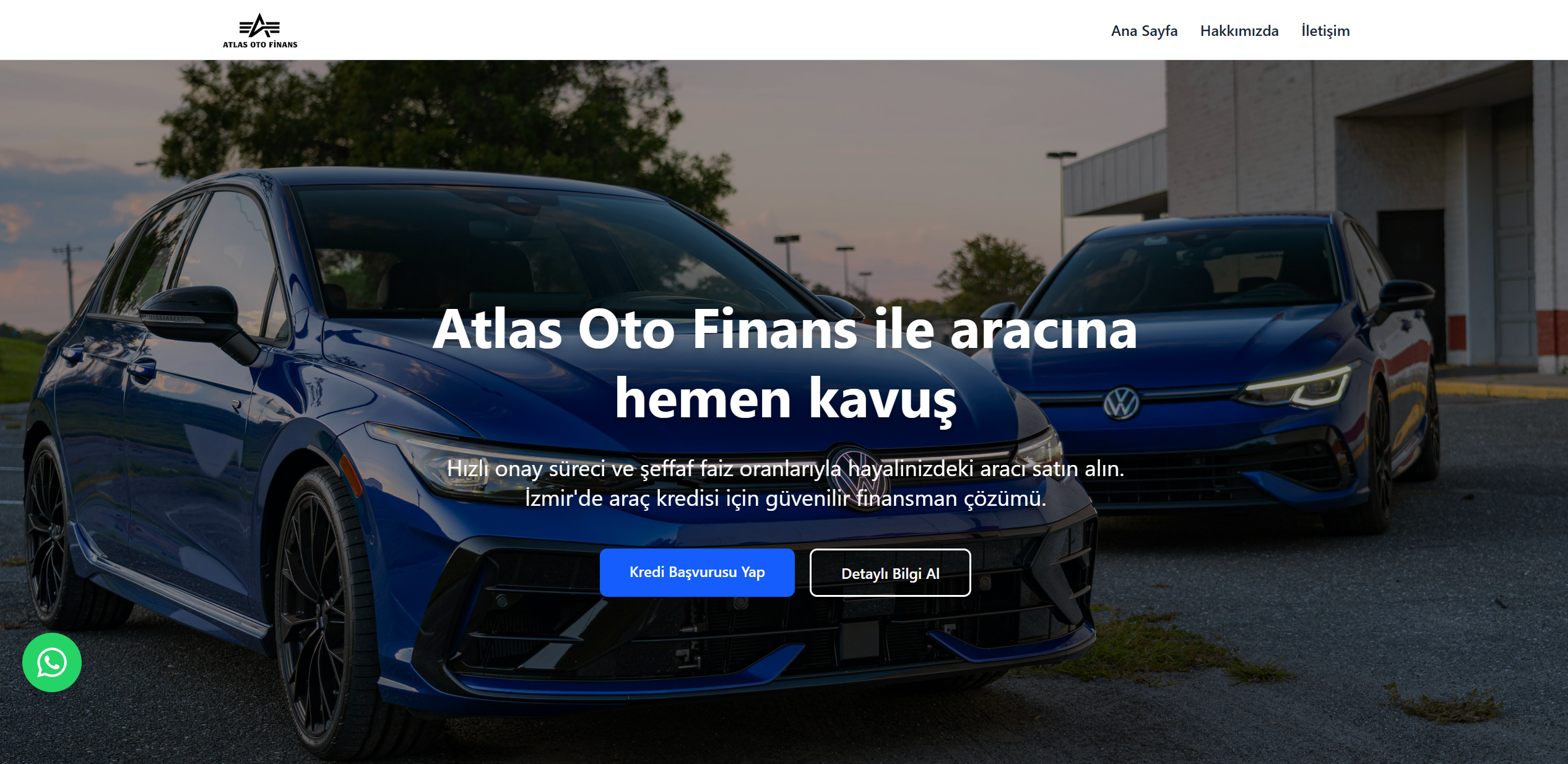 Atlas Oto Finans web projesi