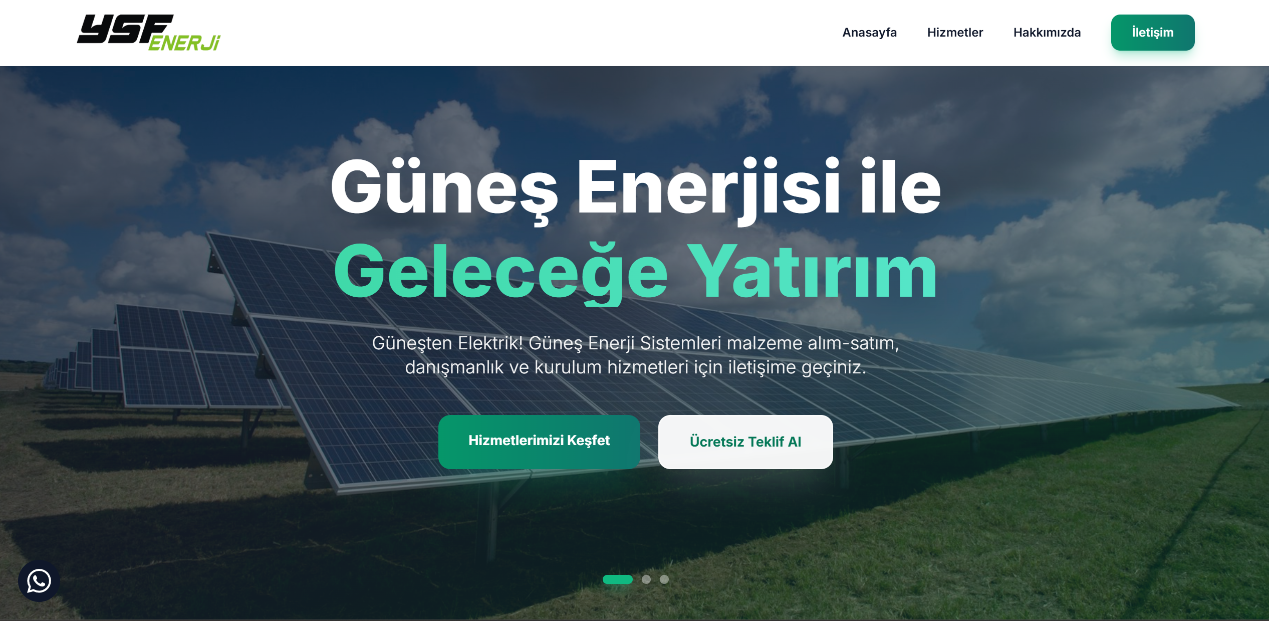 YSF Enerji web projesi